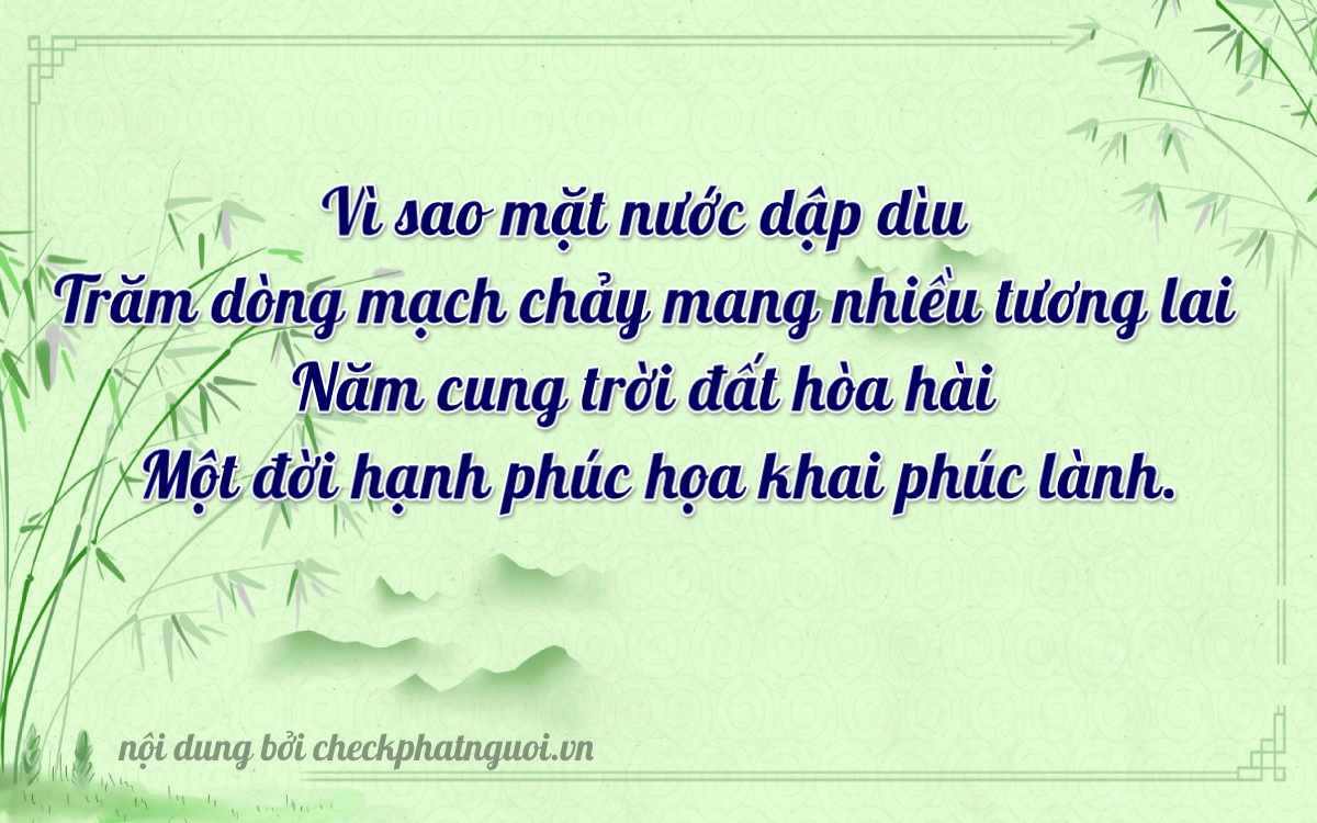 Bài thơ ý nghĩa cho <b>biển số 84H-10406</b> tại website checkphatnguoi.vn