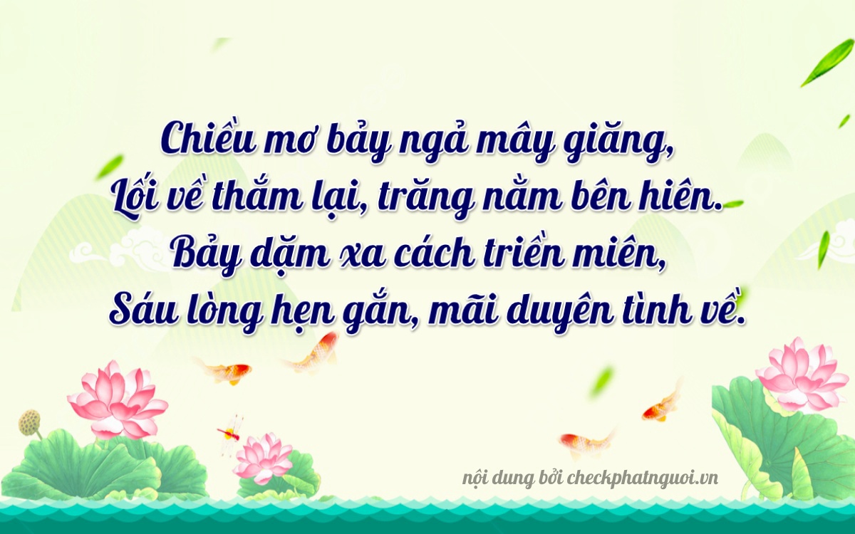 Bài thơ ý nghĩa cho <b>biển số 84H-97766</b> tại website checkphatnguoi.vn