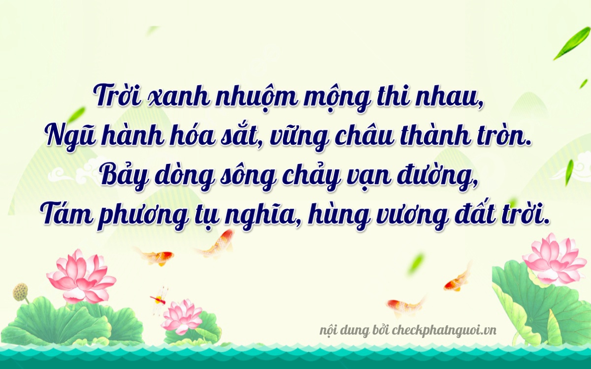 Bài thơ ý nghĩa cho <b>biển số 84K1-05708</b> tại website checkphatnguoi.vn