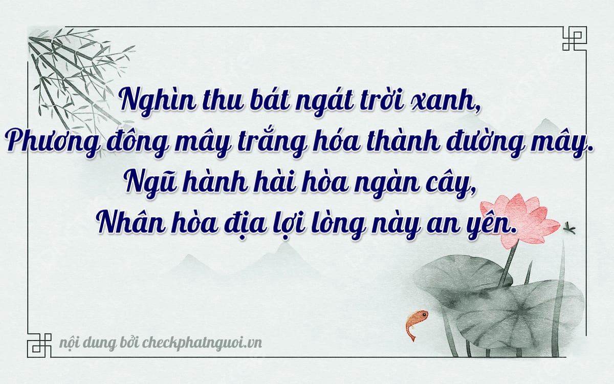 Bài thơ ý nghĩa cho <b>biển số 84K1-06819</b> tại website checkphatnguoi.vn