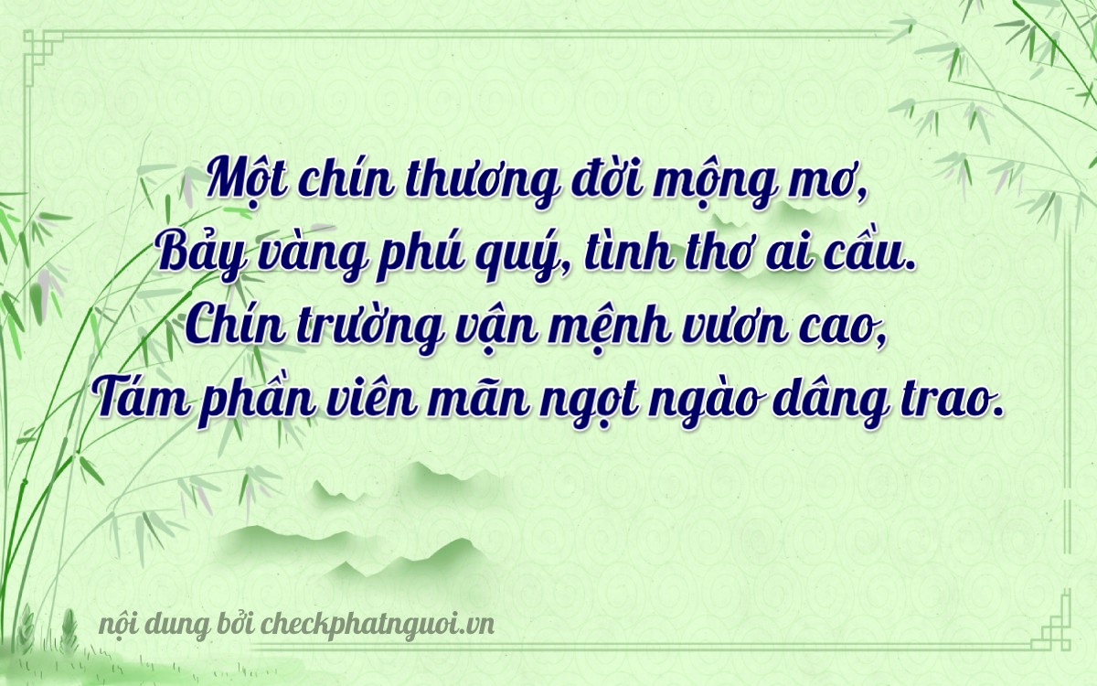 Bài thơ ý nghĩa cho <b>biển số 84K1-19798</b> tại website checkphatnguoi.vn