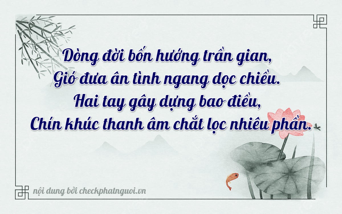 Bài thơ ý nghĩa cho <b>biển số 84K1-42292</b> tại website checkphatnguoi.vn