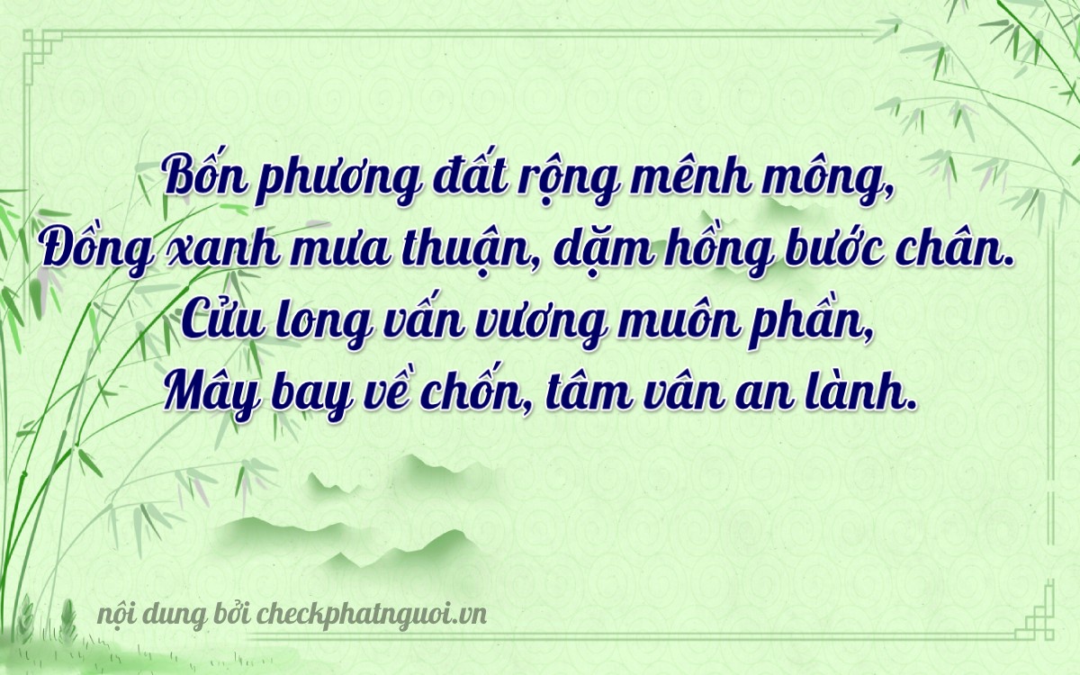 Bài thơ ý nghĩa cho <b>biển số 84K1-45992</b> tại website checkphatnguoi.vn
