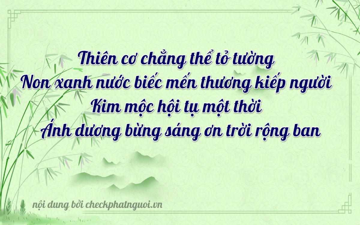 Bài thơ ý nghĩa cho <b>biển số 84K1-54053</b> tại website checkphatnguoi.vn