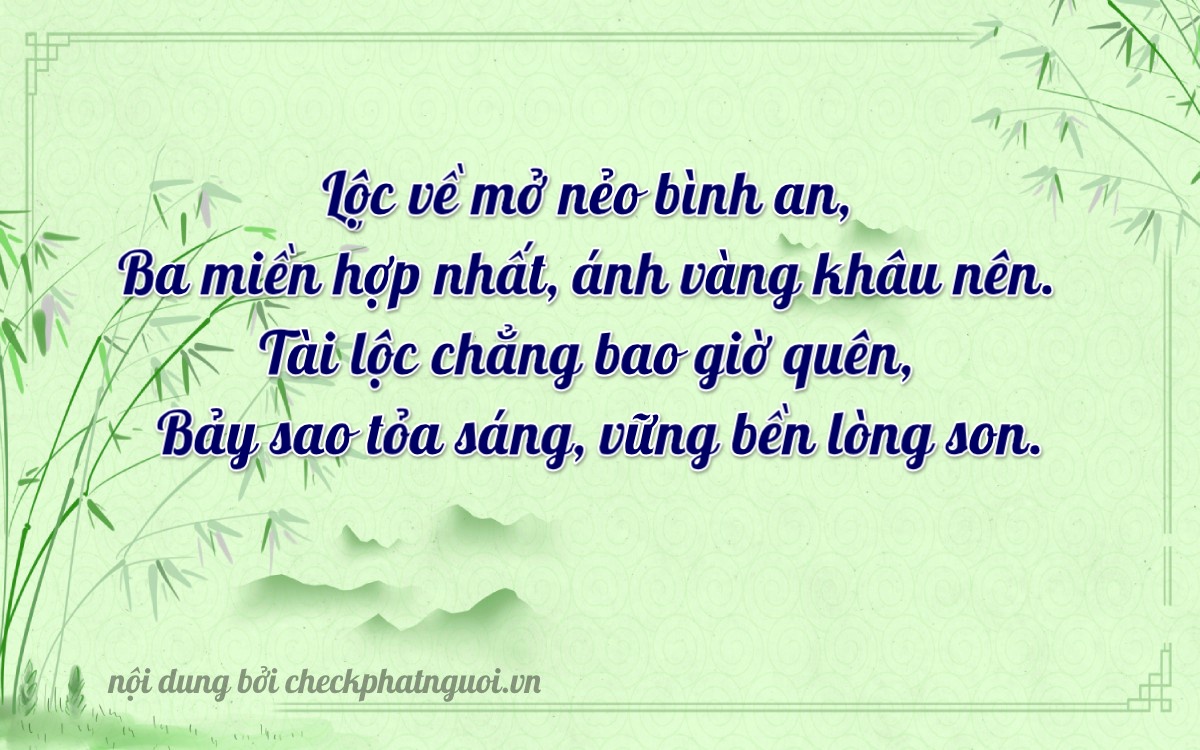 Bài thơ ý nghĩa cho <b>biển số 84L1-31477</b> tại website checkphatnguoi.vn