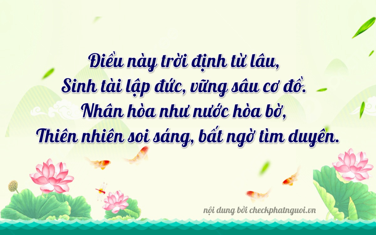 Bài thơ ý nghĩa cho <b>biển số 84L1-46808</b> tại website checkphatnguoi.vn