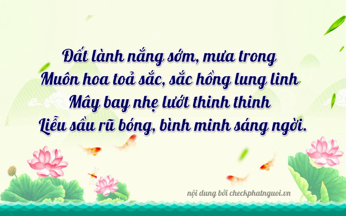 Bài thơ ý nghĩa cho <b>biển số 84L1-61516</b> tại website checkphatnguoi.vn