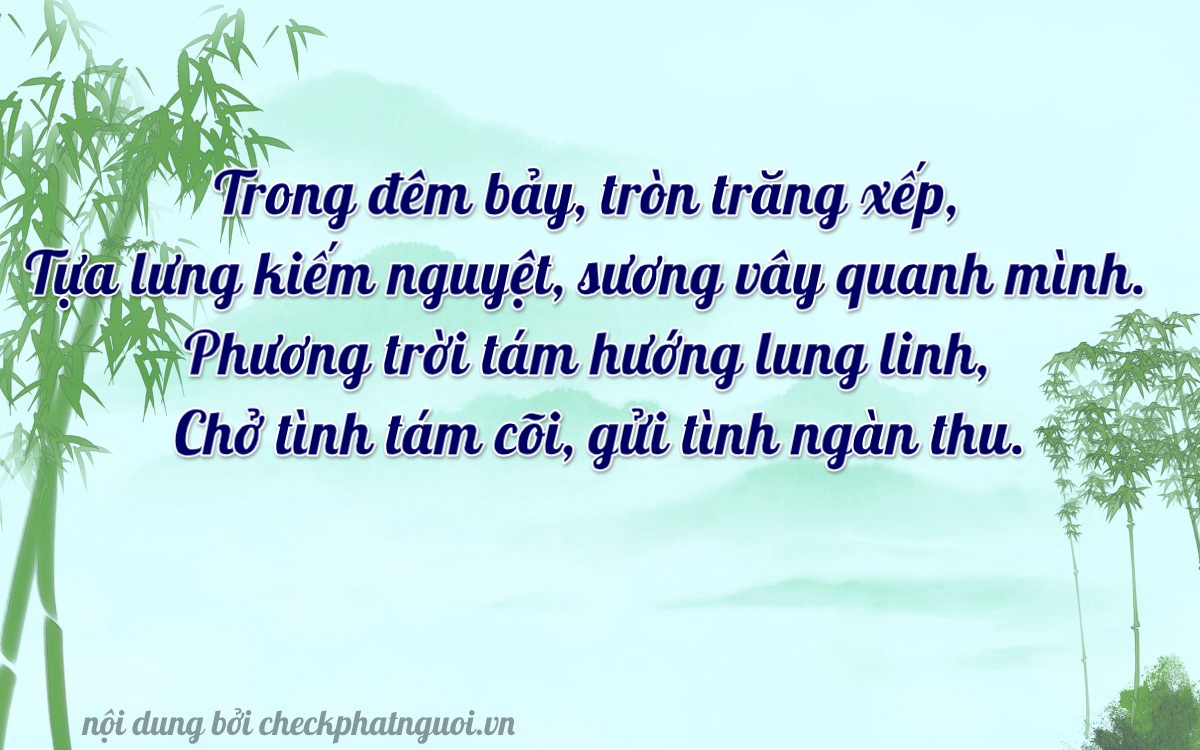 Bài thơ ý nghĩa cho <b>biển số 84L1-77088</b> tại website checkphatnguoi.vn