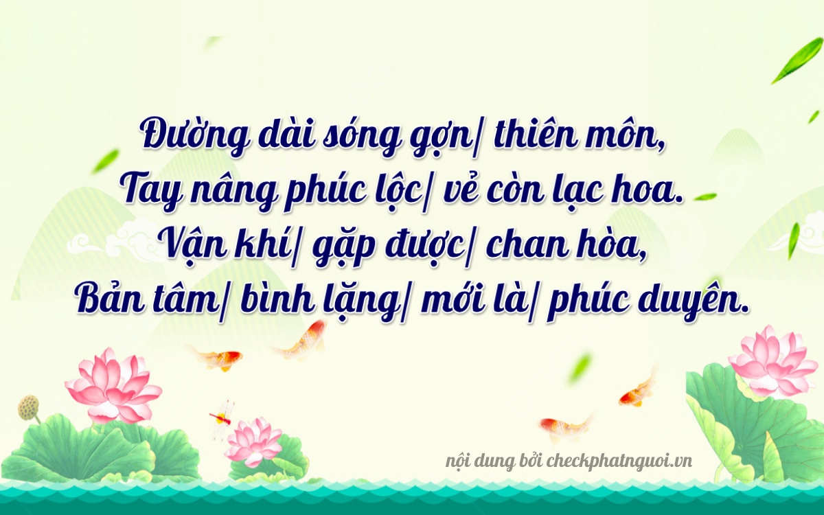 Bài thơ ý nghĩa cho <b>biển số 84L1-77842</b> tại website checkphatnguoi.vn