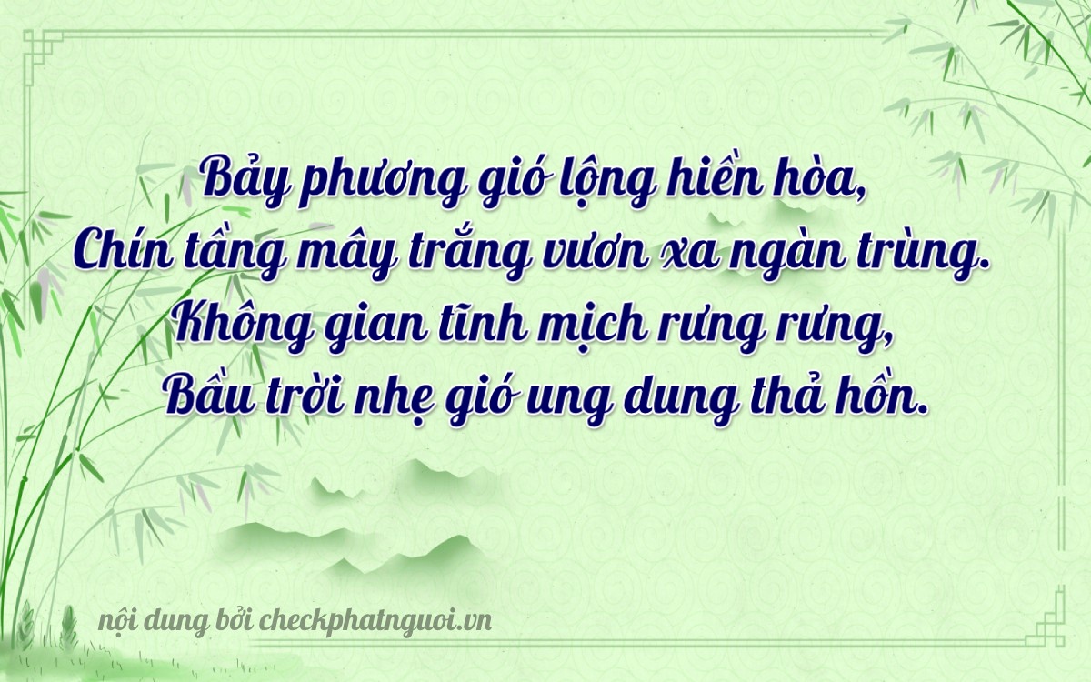 Bài thơ ý nghĩa cho <b>biển số 84L1-79079</b> tại website checkphatnguoi.vn