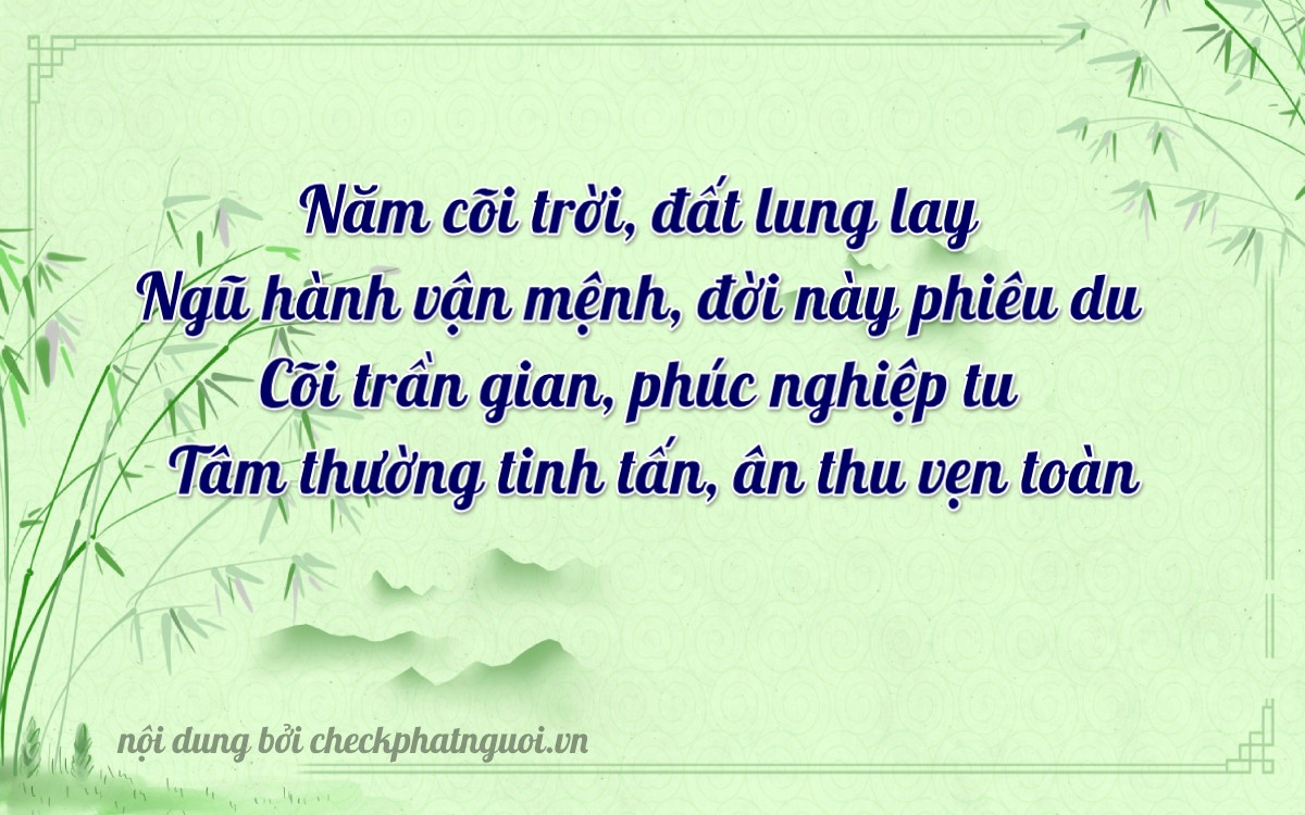 Bài thơ ý nghĩa cho <b>biển số 85328</b> tại website checkphatnguoi.vn