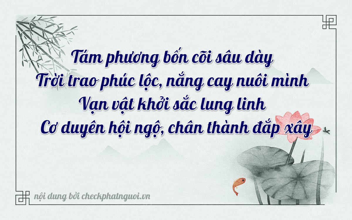 Bài thơ ý nghĩa cho <b>biển số 85458</b> tại website checkphatnguoi.vn