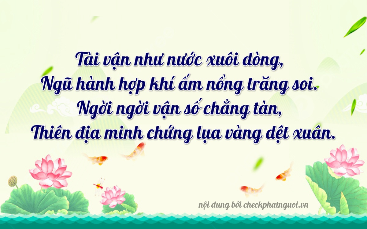 Bài thơ ý nghĩa cho <b>biển số 85476</b> tại website checkphatnguoi.vn