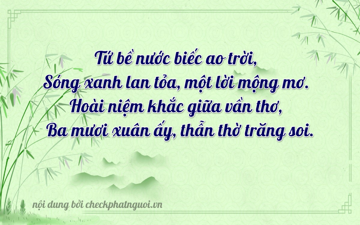 Bài thơ ý nghĩa cho <b>biển số 85A-04060</b> tại website checkphatnguoi.vn