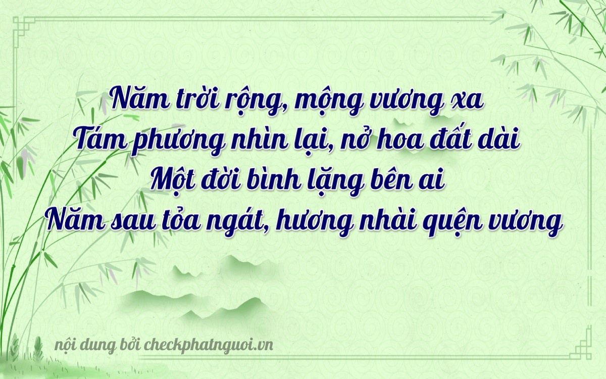 Bài thơ ý nghĩa cho <b>biển số 85A-05815</b> tại website checkphatnguoi.vn