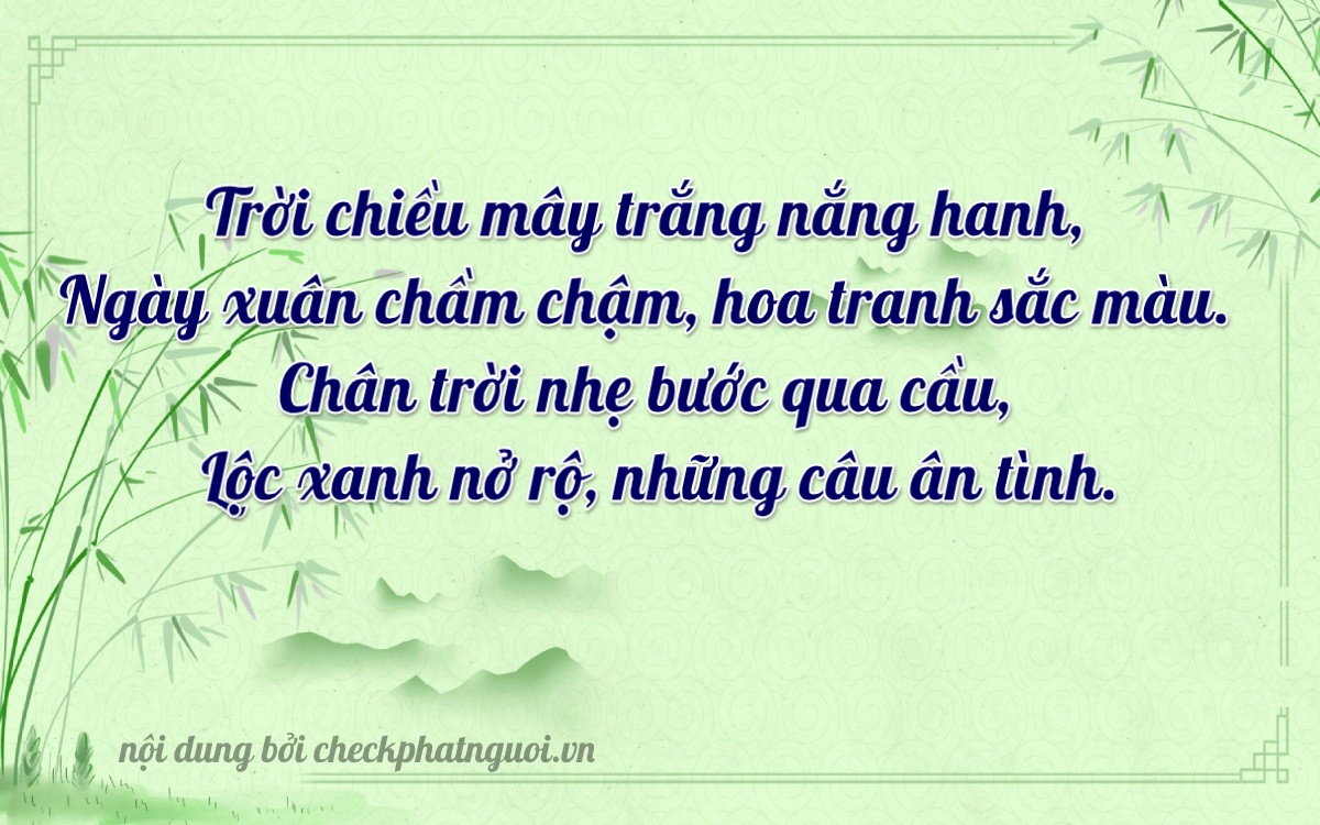 Bài thơ ý nghĩa cho <b>biển số 85A-06169</b> tại website checkphatnguoi.vn