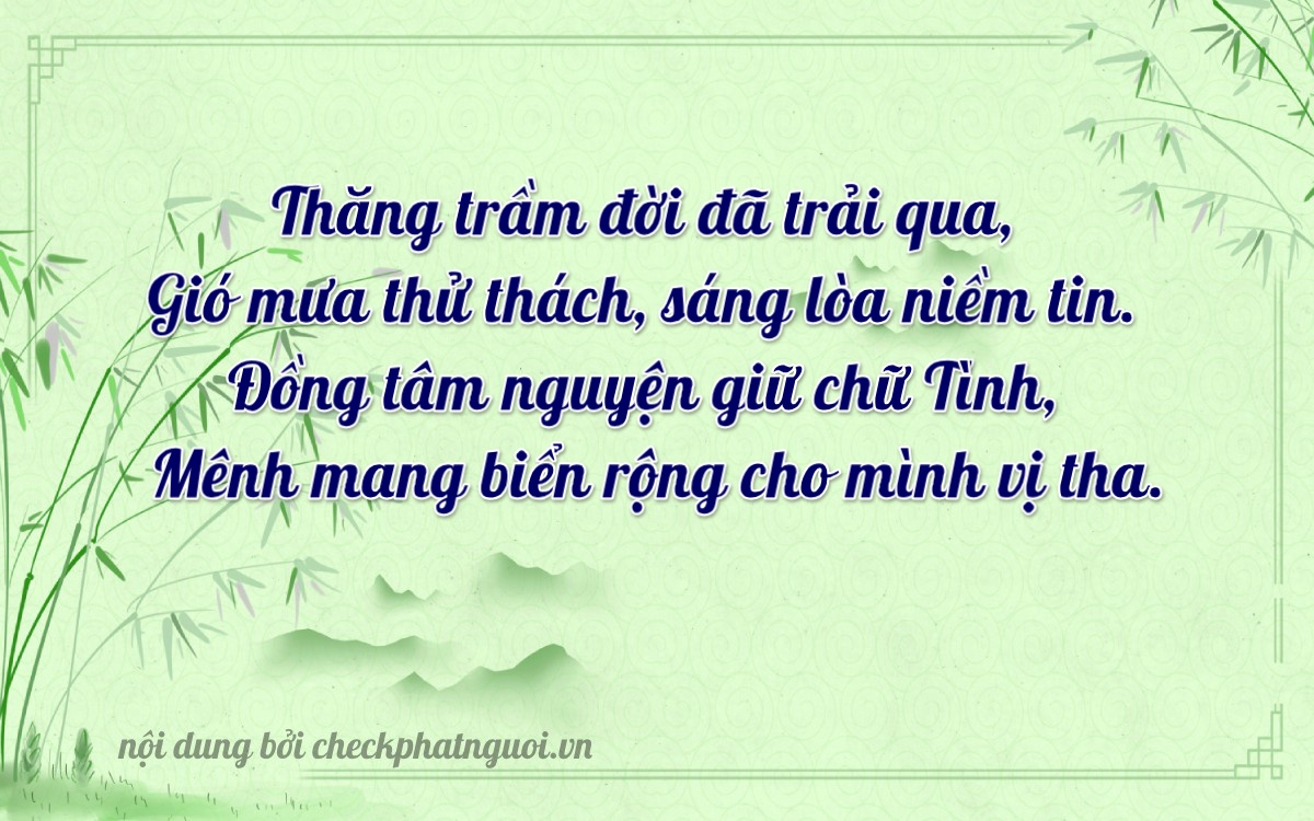 Bài thơ ý nghĩa cho <b>biển số 85A-07171</b> tại website checkphatnguoi.vn