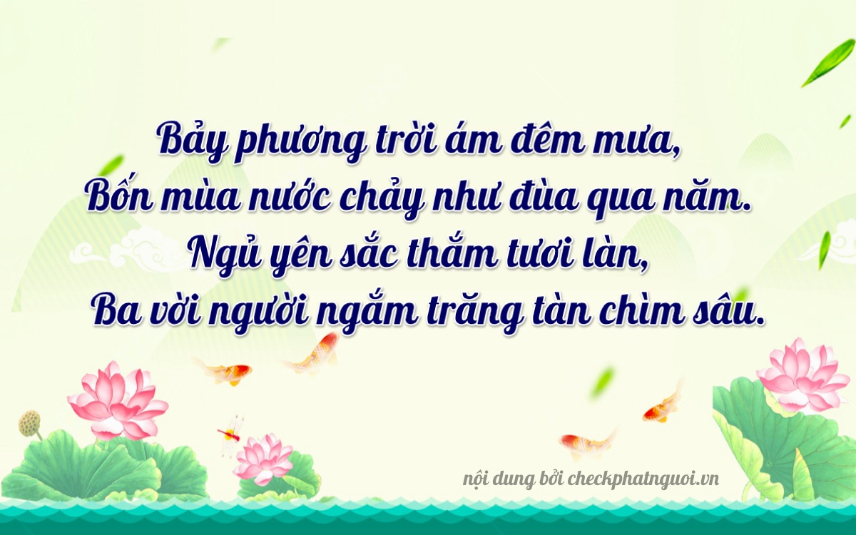 Bài thơ ý nghĩa cho <b>biển số 85A-07453</b> tại website checkphatnguoi.vn