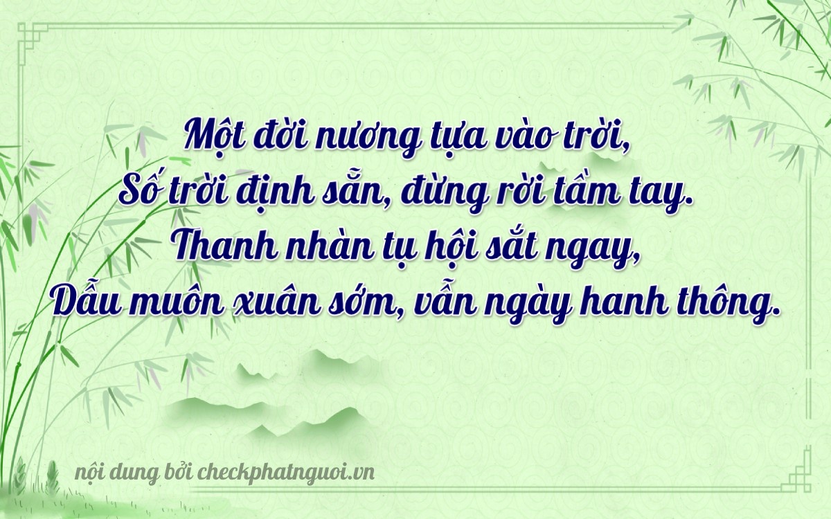 Bài thơ ý nghĩa cho <b>biển số 85A-10969</b> tại website checkphatnguoi.vn