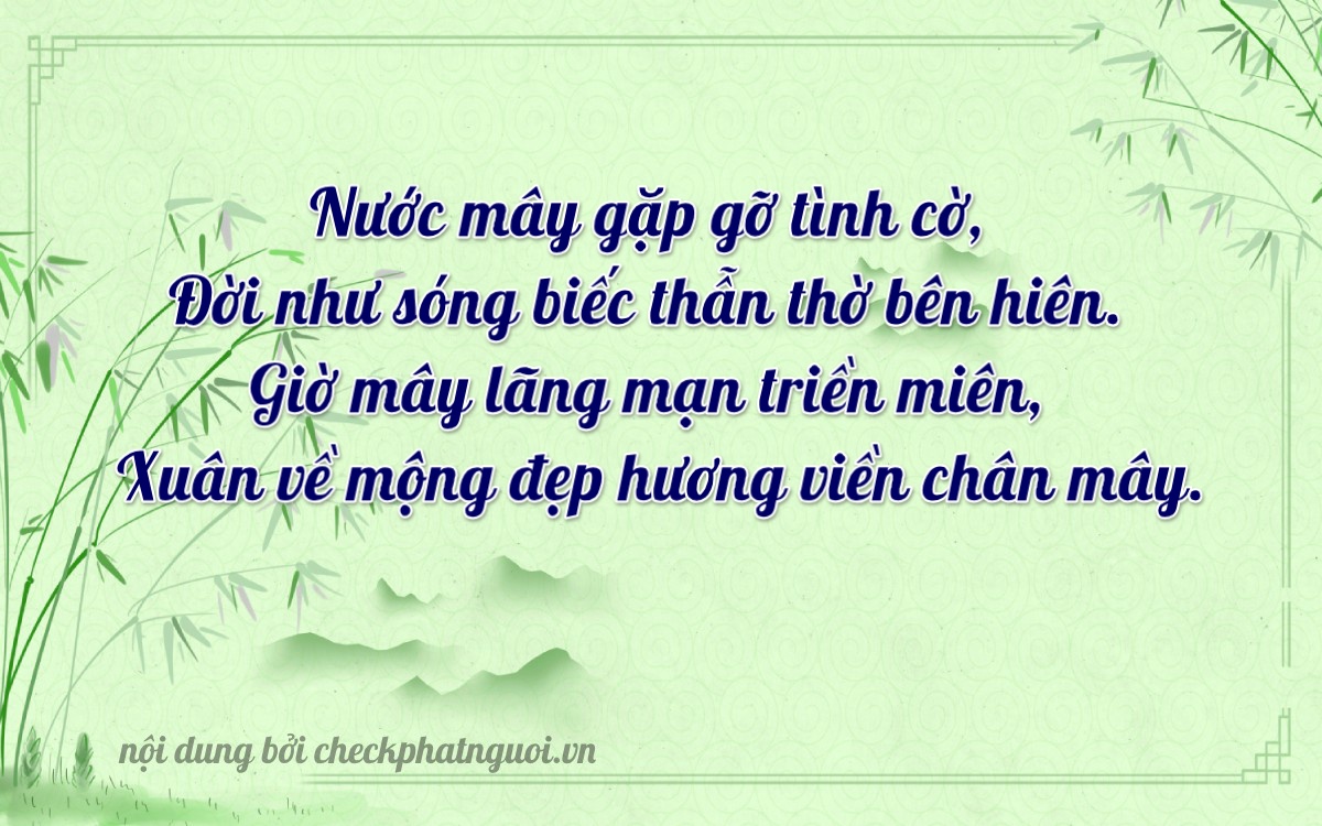 Bài thơ ý nghĩa cho <b>biển số 85A-12173</b> tại website checkphatnguoi.vn