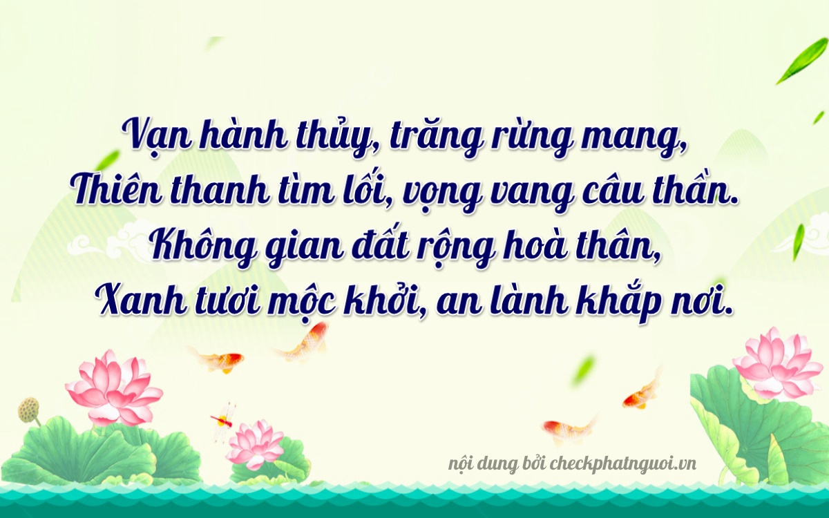 Bài thơ ý nghĩa cho <b>biển số 85A-13401</b> tại website checkphatnguoi.vn