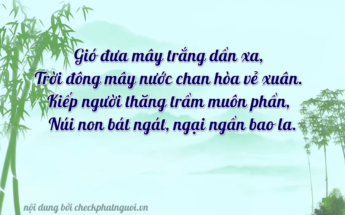 Bài thơ ý nghĩa cho <b>biển số 85A-13563</b> tại website checkphatnguoi.vn