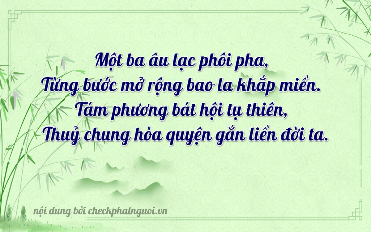 Bài thơ ý nghĩa cho <b>biển số 85A-13836</b> tại website checkphatnguoi.vn