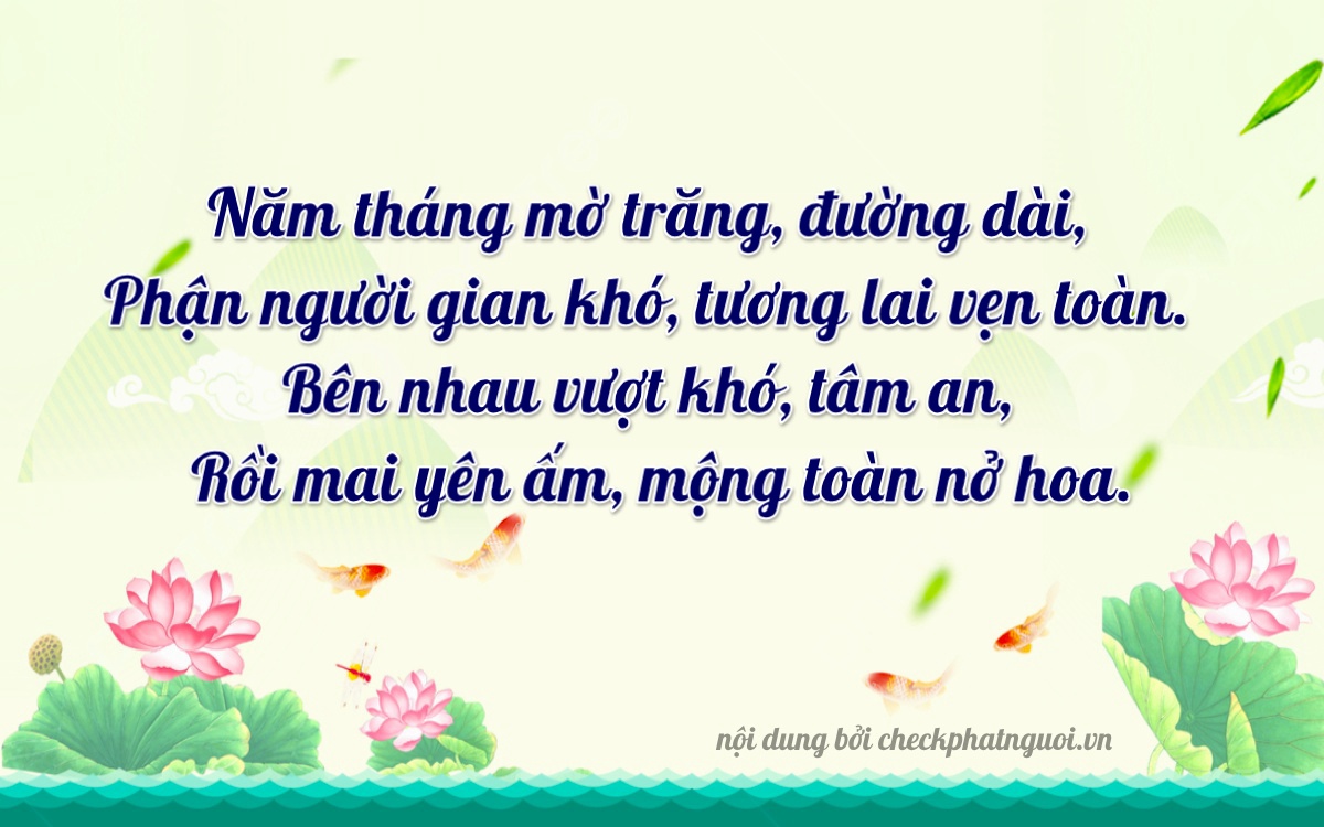 Bài thơ ý nghĩa cho <b>biển số 85AA-05374</b> tại website checkphatnguoi.vn