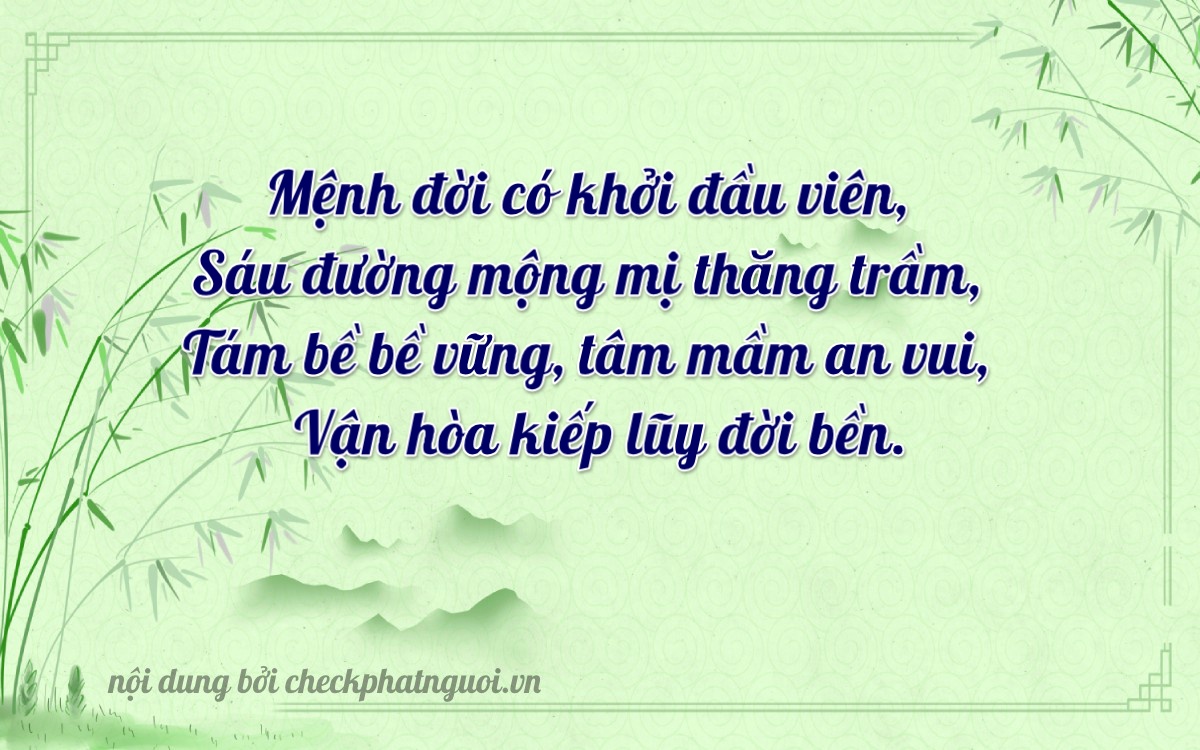 Bài thơ ý nghĩa cho <b>biển số 85AA-06868</b> tại website checkphatnguoi.vn