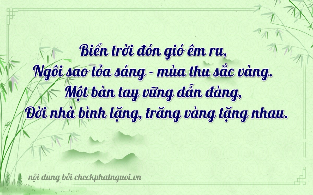 Bài thơ ý nghĩa cho <b>biển số 85AA-12966</b> tại website checkphatnguoi.vn