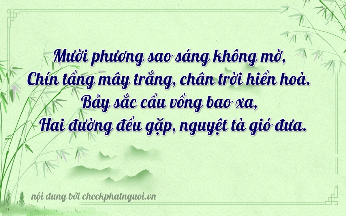 Bài thơ ý nghĩa cho <b>biển số 85AA-17921</b> tại website checkphatnguoi.vn