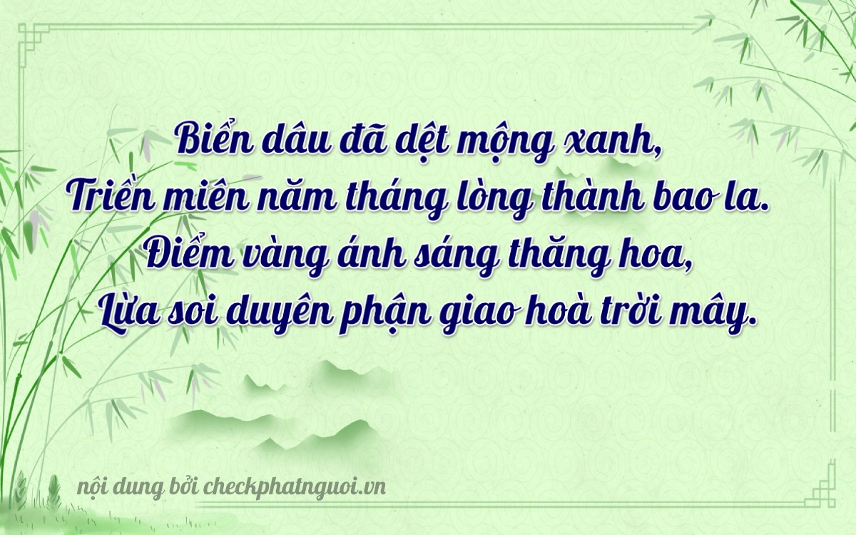 Bài thơ ý nghĩa cho <b>biển số 85B1-28358</b> tại website checkphatnguoi.vn