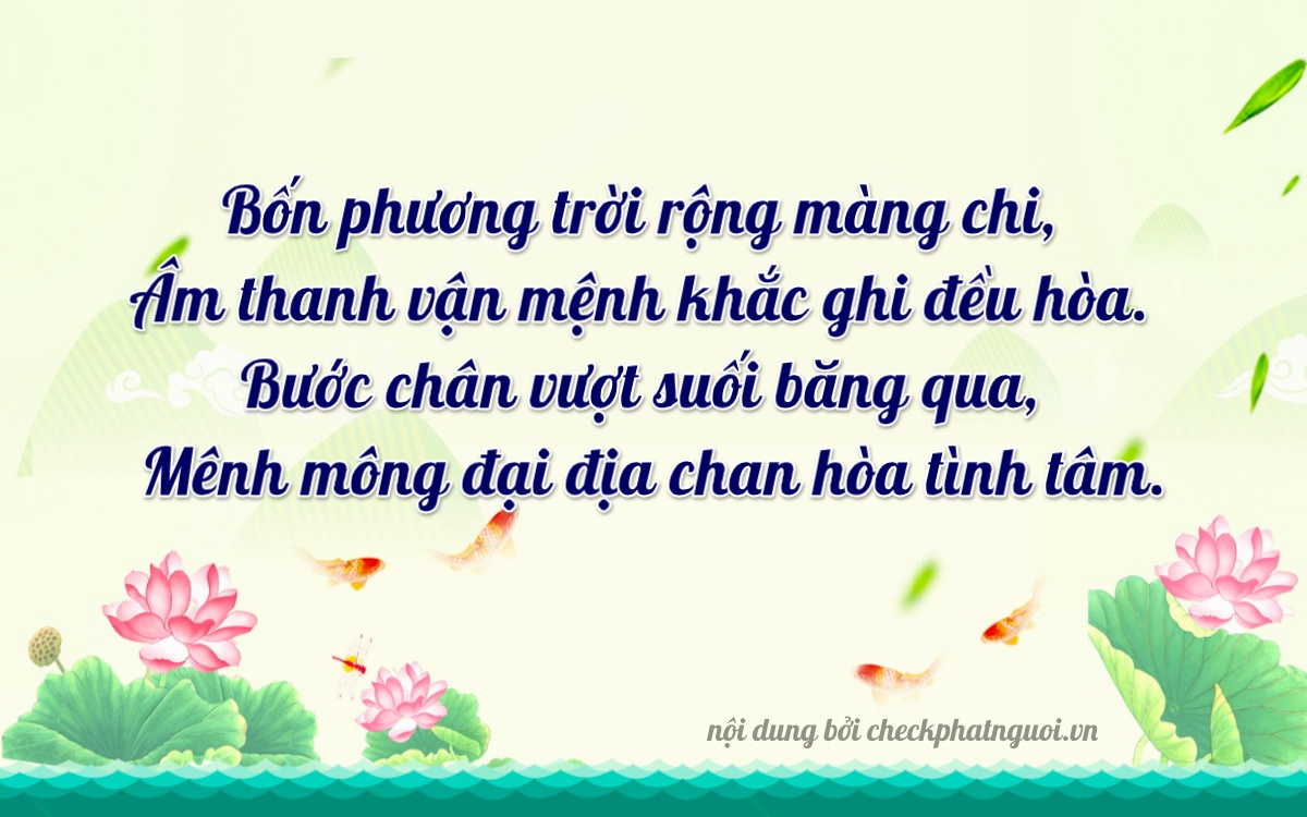 Bài thơ ý nghĩa cho <b>biển số 85B1-42416</b> tại website checkphatnguoi.vn