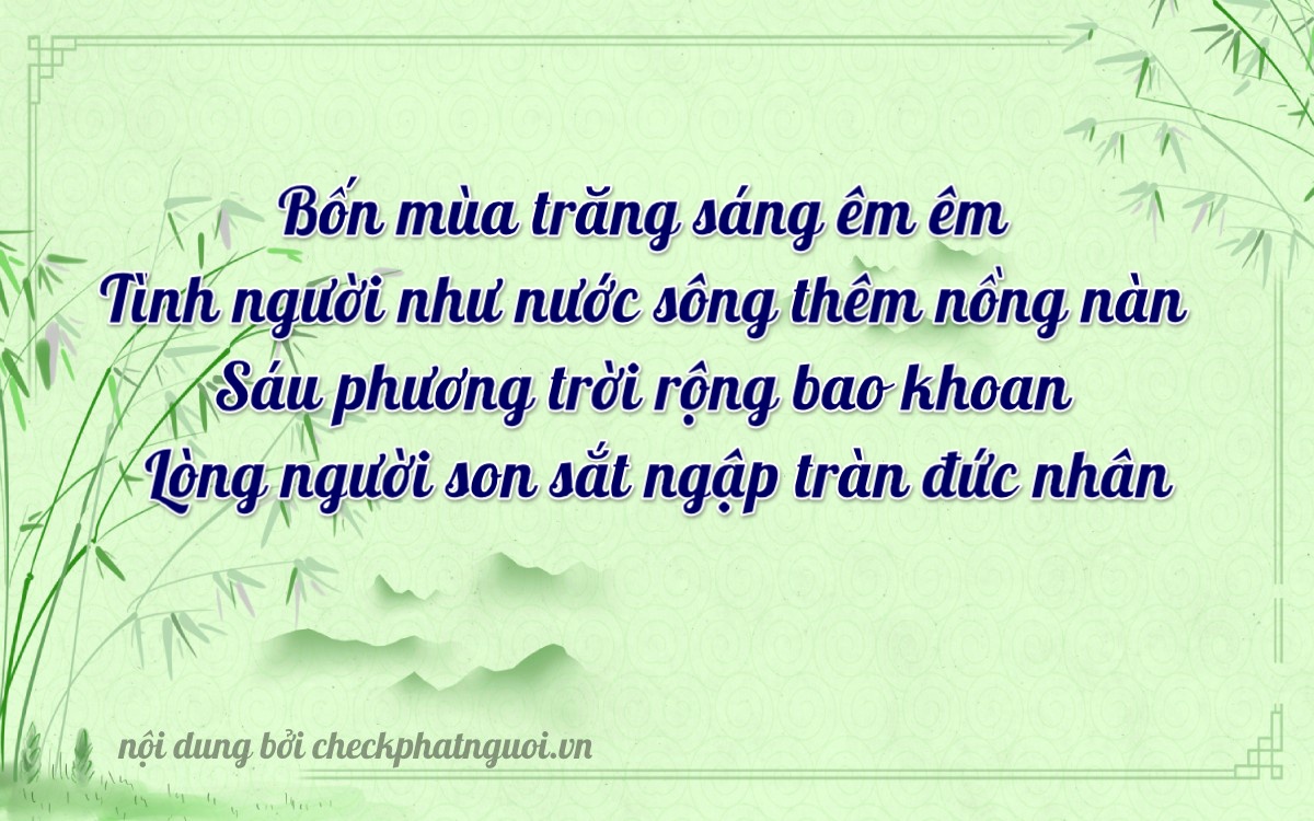 Bài thơ ý nghĩa cho <b>biển số 85B1-46546</b> tại website checkphatnguoi.vn