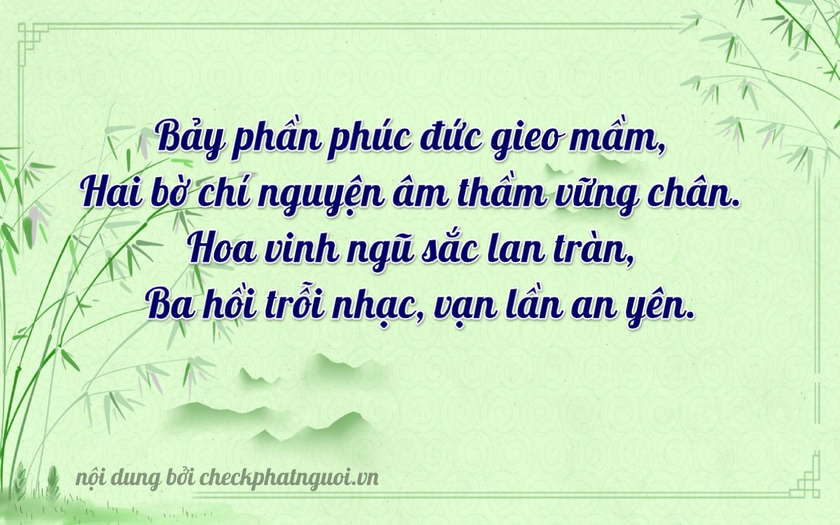 Bài thơ ý nghĩa cho <b>biển số 85B1-72083</b> tại website checkphatnguoi.vn