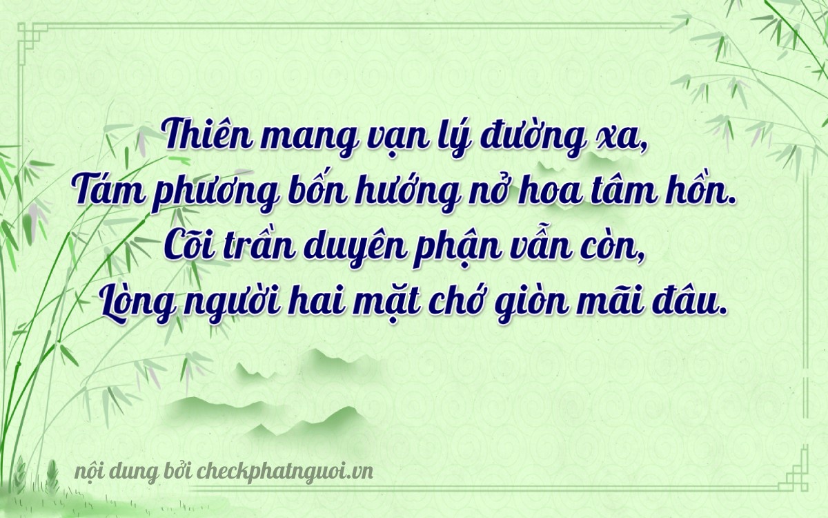 Bài thơ ý nghĩa cho <b>biển số 85B1-81250</b> tại website checkphatnguoi.vn