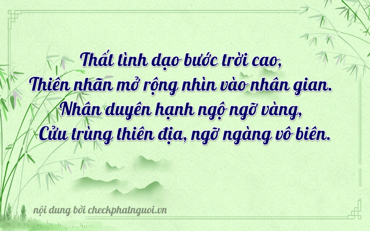 Bài thơ ý nghĩa cho <b>biển số 85B1-84789</b> tại website checkphatnguoi.vn