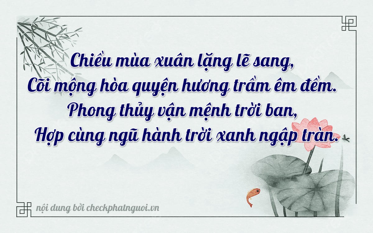 Bài thơ ý nghĩa cho <b>biển số 85B1-85466</b> tại website checkphatnguoi.vn