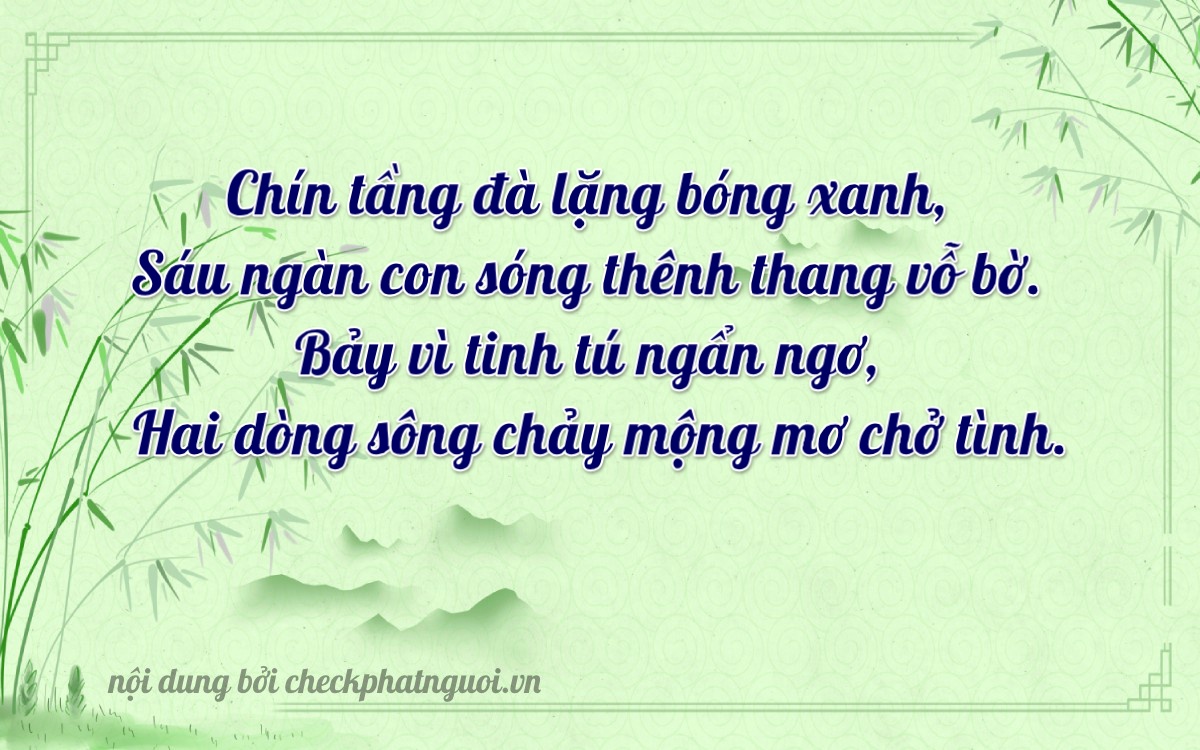 Bài thơ ý nghĩa cho <b>biển số 85B1-96727</b> tại website checkphatnguoi.vn