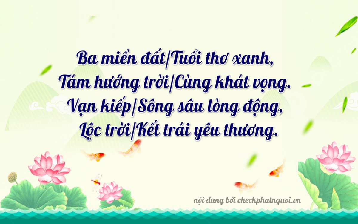 Bài thơ ý nghĩa cho <b>biển số 85B1-98868</b> tại website checkphatnguoi.vn