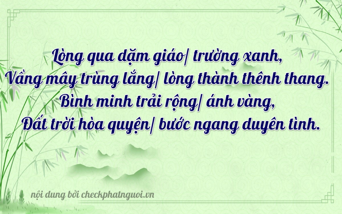 Bài thơ ý nghĩa cho <b>biển số 85B-51569</b> tại website checkphatnguoi.vn