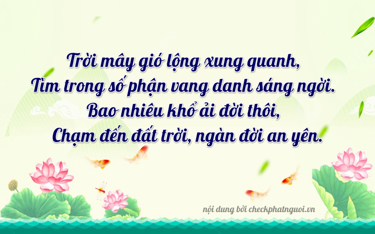 Bài thơ ý nghĩa cho <b>biển số 85C-00252</b> tại website checkphatnguoi.vn