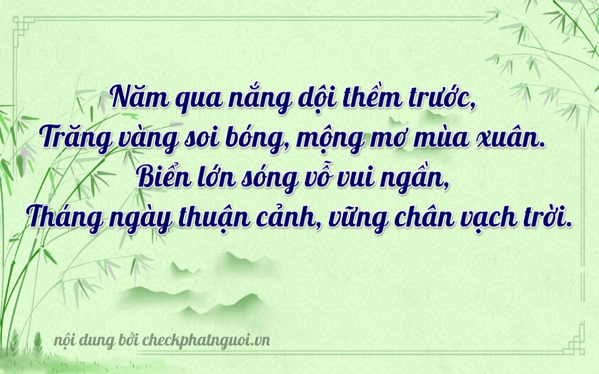 Bài thơ ý nghĩa cho <b>biển số 85C-08342</b> tại website checkphatnguoi.vn