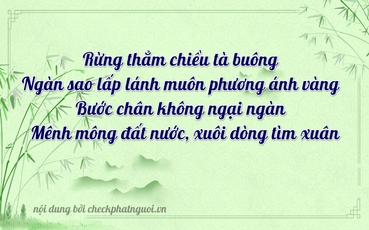 Bài thơ ý nghĩa cho <b>biển số 85C1-37743</b> tại website checkphatnguoi.vn