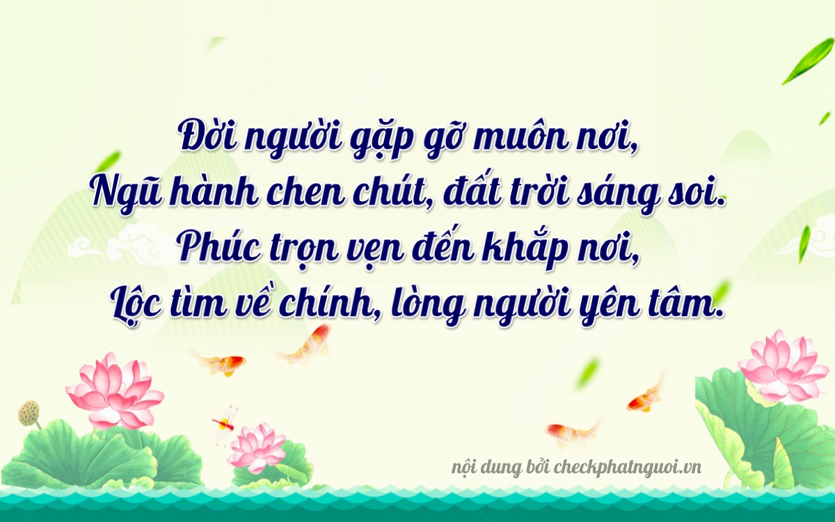 Bài thơ ý nghĩa cho <b>biển số 85C1-54861</b> tại website checkphatnguoi.vn