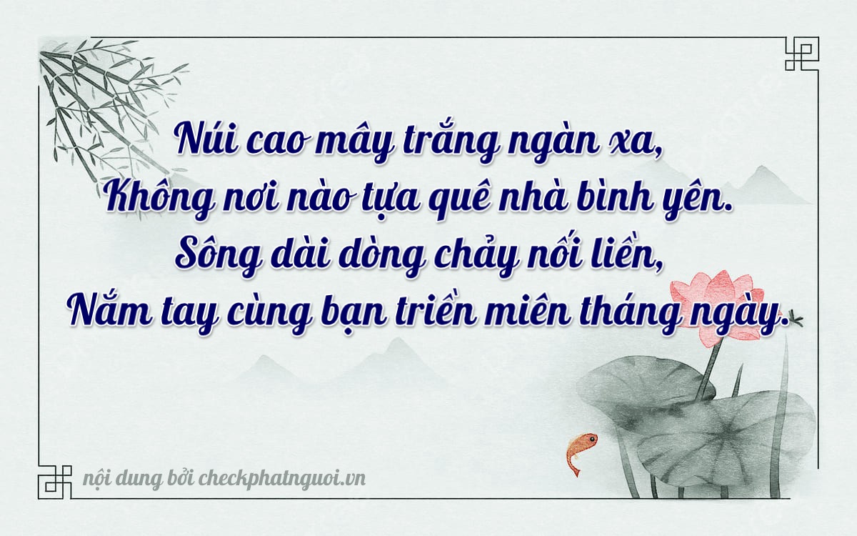Bài thơ ý nghĩa cho <b>biển số 85CA-07005</b> tại website checkphatnguoi.vn