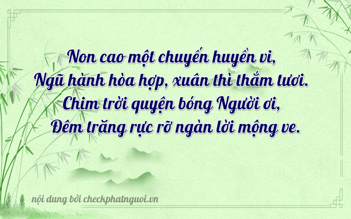 Bài thơ ý nghĩa cho <b>biển số 85D1-08511</b> tại website checkphatnguoi.vn