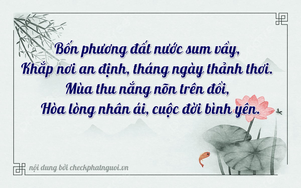 Bài thơ ý nghĩa cho <b>biển số 85D1-46525</b> tại website checkphatnguoi.vn