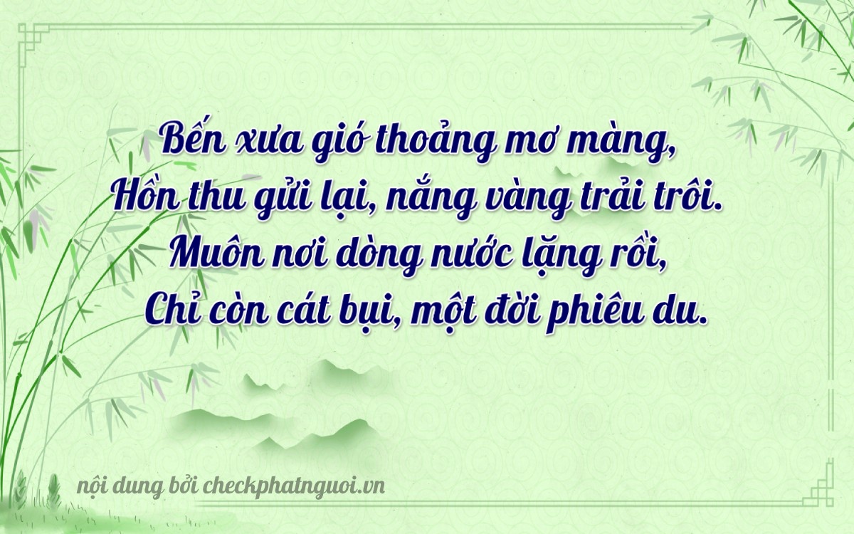 Bài thơ ý nghĩa cho <b>biển số 85D1-57907</b> tại website checkphatnguoi.vn