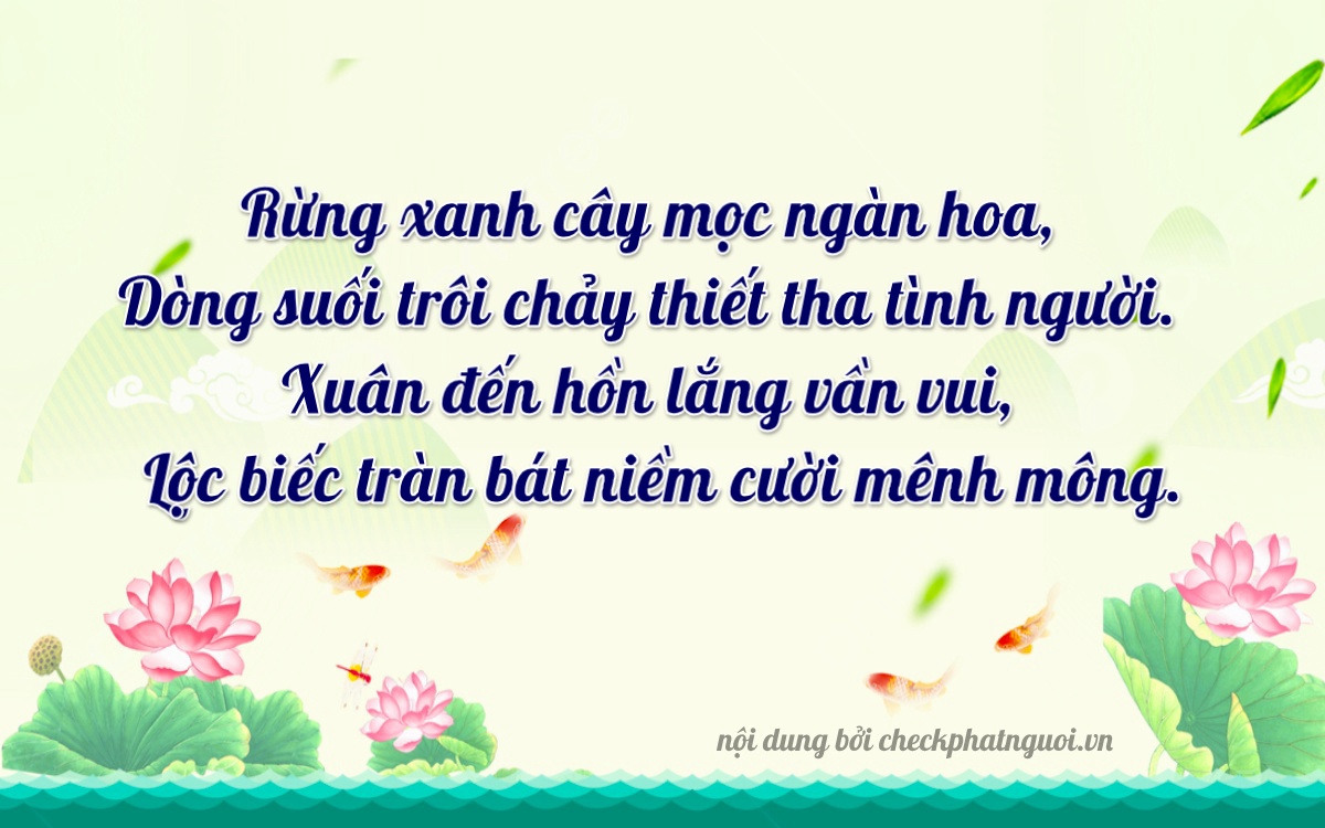 Bài thơ ý nghĩa cho <b>biển số 85D1-63022</b> tại website checkphatnguoi.vn